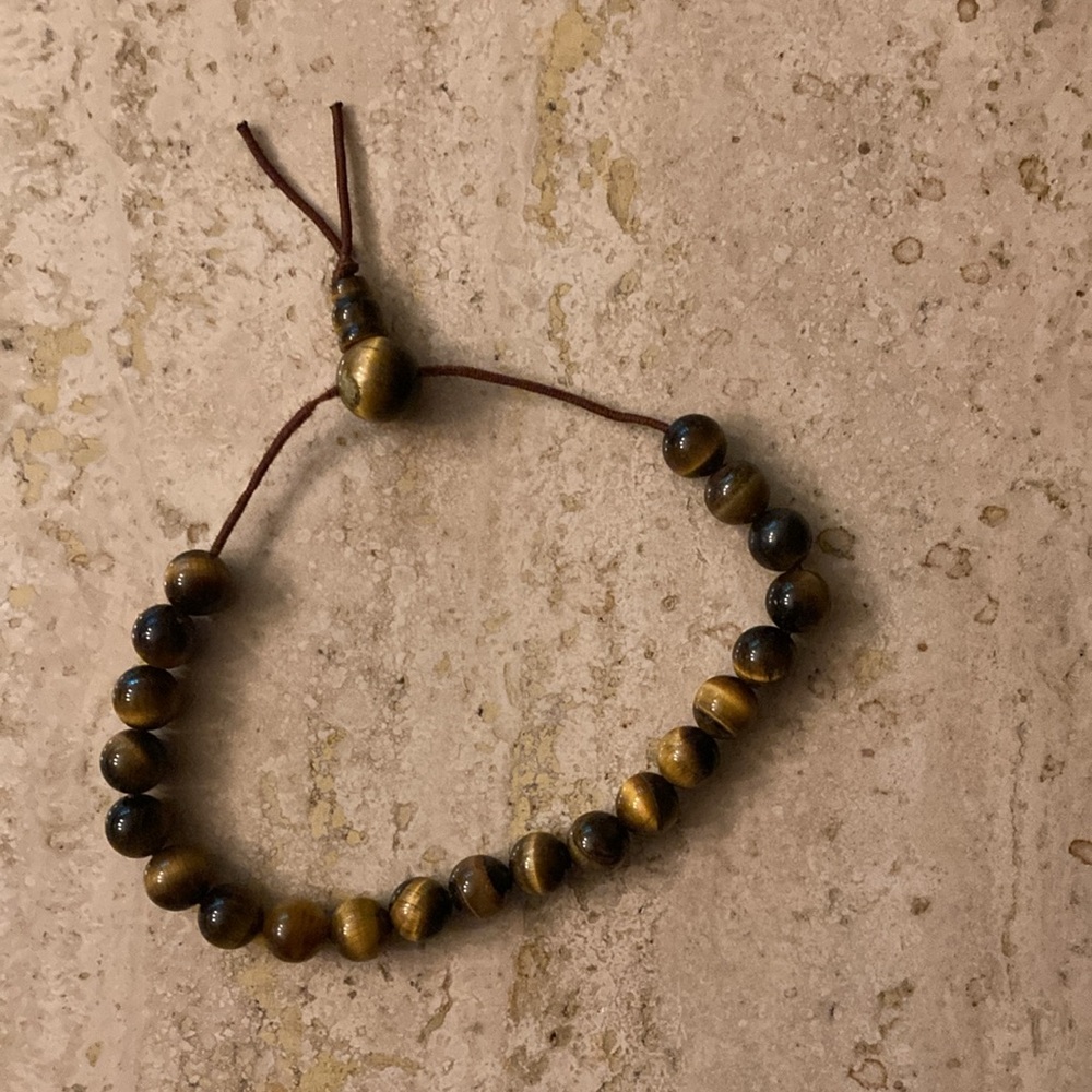 Tigers Eye Adjustable Bracelet Nature Inspired Bohemian Strength Protection - Picture 5 of 6